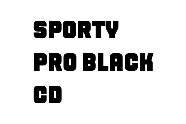 Sporty Pro Black CD Font