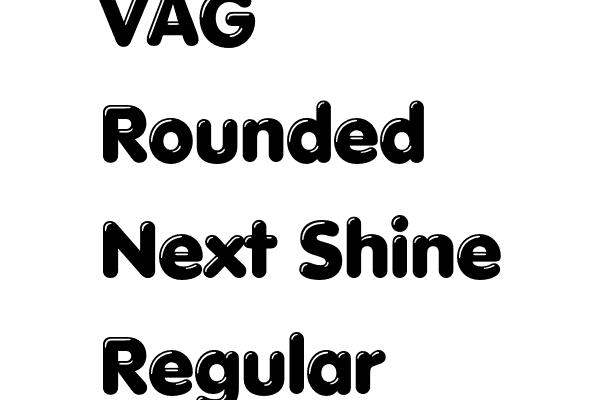 VAG Rounded Next Shine Regular Font