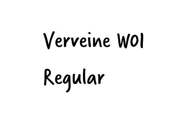 Verveine W01 Regular Font